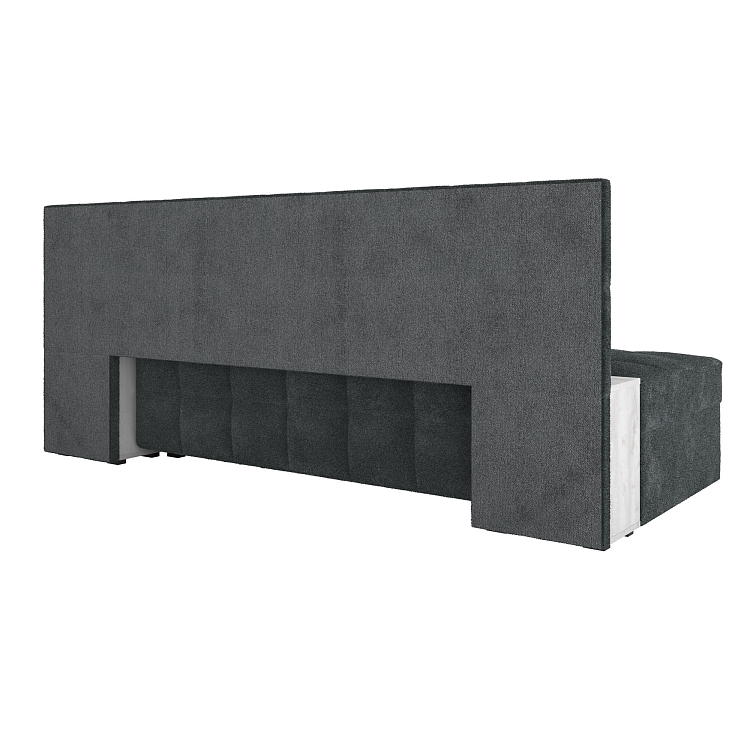 Даллас М / диван - кровать велюр джоя 018 графит/ЛДСП бетон пайн белый новая упаковка